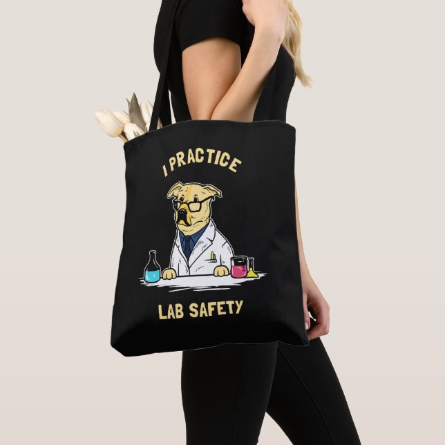 I Practice Lab Safety Tote Bag (Close Up)