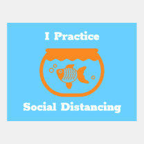 I Practice Social Distancing Postcard Template