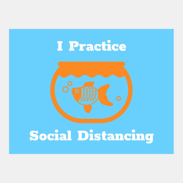I Practice Social Distancing Postcard Template (Front)