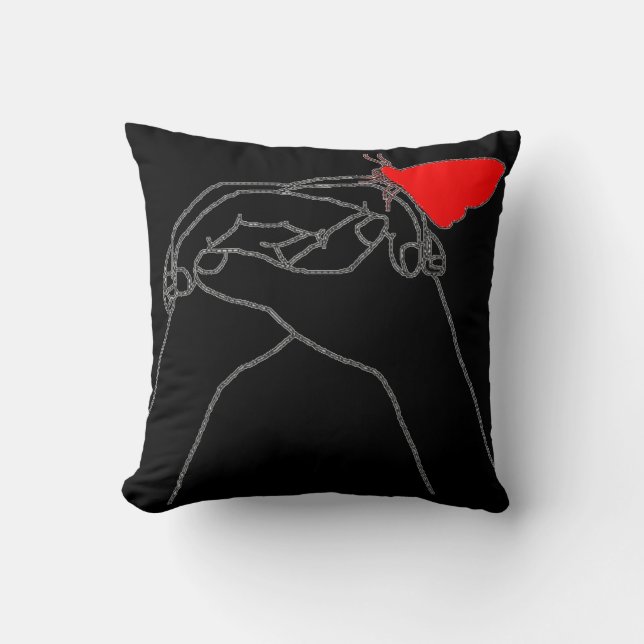 I Pray Throw Pillow (Front)