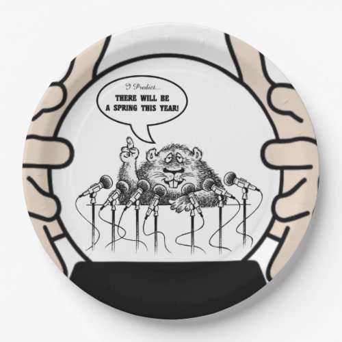 I PredictGroundhog Day Party Paper Plates