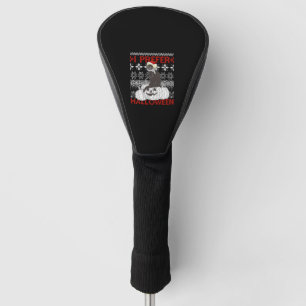 I Prefer Halloween Funny Christmas black Cat Sweat Golf Head Cover