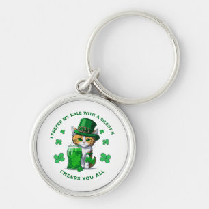I Prefer My Kale With A Silent K Funny Beer Lover Keychain