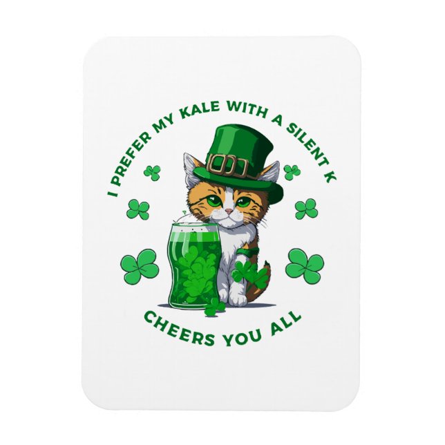 I Prefer My Kale With A Silent K Funny Beer Lover Magnet (Vertical)