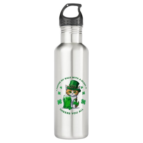 I Prefer My Kale With A Silent K Funny Beer Lover Stainless Steel Water Bottle