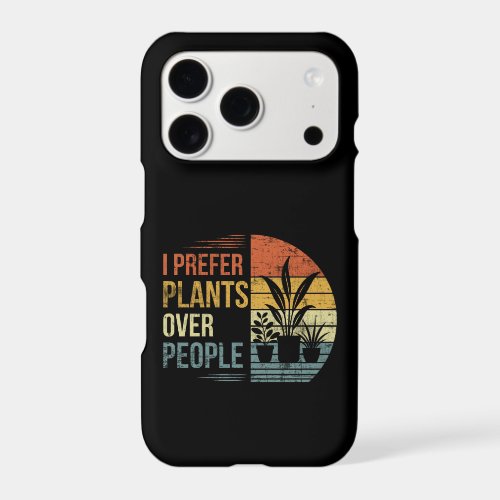 I Prefer Plants Over People Retro Plant Lover iPhone 17 Pro Case