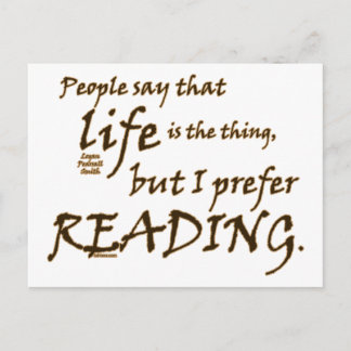 I Prefer Reading Postcard