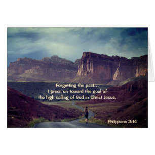 I press on toward the goal Philippians 3:14 Card