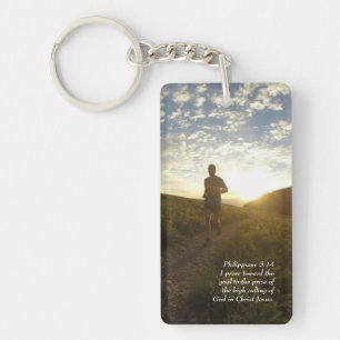 I Press Toward the Goal Philippians 3 Personalized Keychain