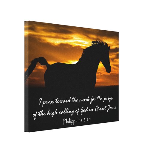 I press Toward the Mark Bible Verse Canvas Print | Zazzle