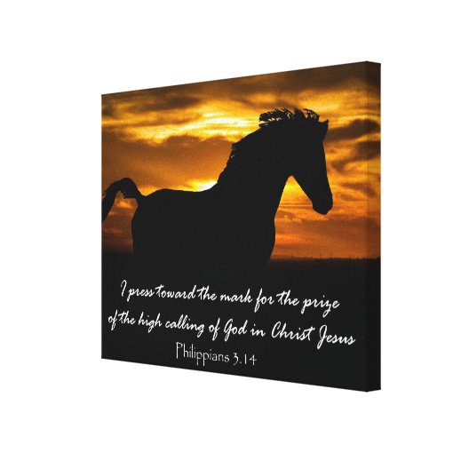 I press Toward the Mark Bible Verse Canvas Print | Zazzle