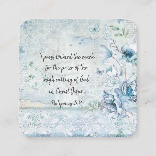 I Press Toward the Mark Philippians Bible Verse Enclosure Card (Front)