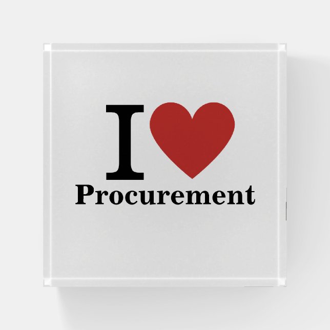 I ❤️ Procurement for Employees CUSTOM Paperweight (Front)