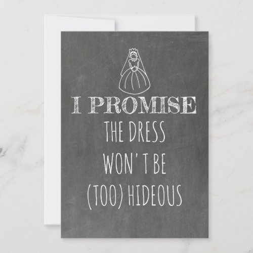 I Promise Bridesmaid  Maid of Honor Proposal Invitation