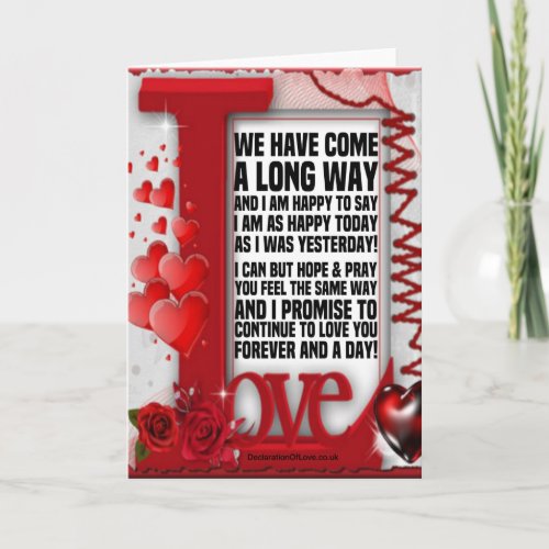 I Promise To Love You Forever And A Day Card