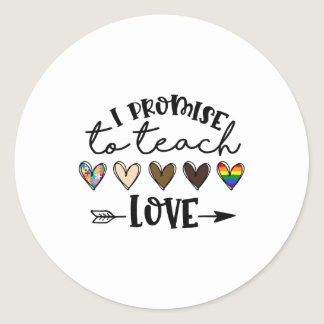 I Promise To Teach Love Autism African Lgbt Pride  Classic Round Sticker