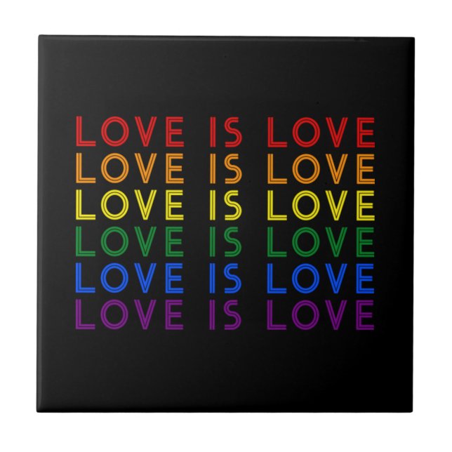 I Promise To Teach Love - Diversity, Equality and  Ceramic Tile (Front)