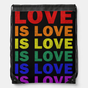 I Promise To Teach Love LGBT-Q Pride Proud Ally Te Drawstring Bag