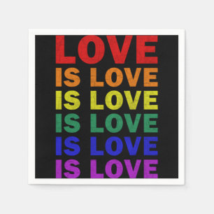 I Promise To Teach Love LGBT-Q Pride Proud Ally Te Napkins