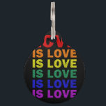 I Promise To Teach Love LGBT-Q Pride Proud Ally Te Pet ID Tag<br><div class="desc">I Promise To Teach Love LGBT-Q Pride Proud Ally Teacher</div>