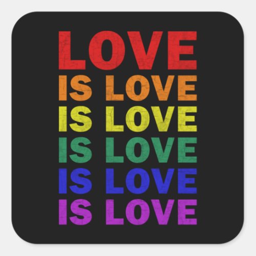I Promise To Teach Love LGBT_Q Pride Proud Ally Te Square Sticker