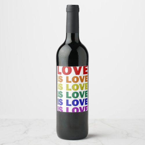 I Promise To Teach Love LGBT_Q Pride Proud Ally Te Wine Label