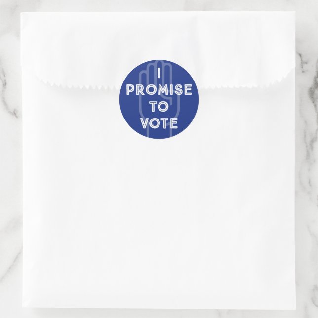 I PROMISE TO VOTE CLASSIC ROUND STICKER (Bag)