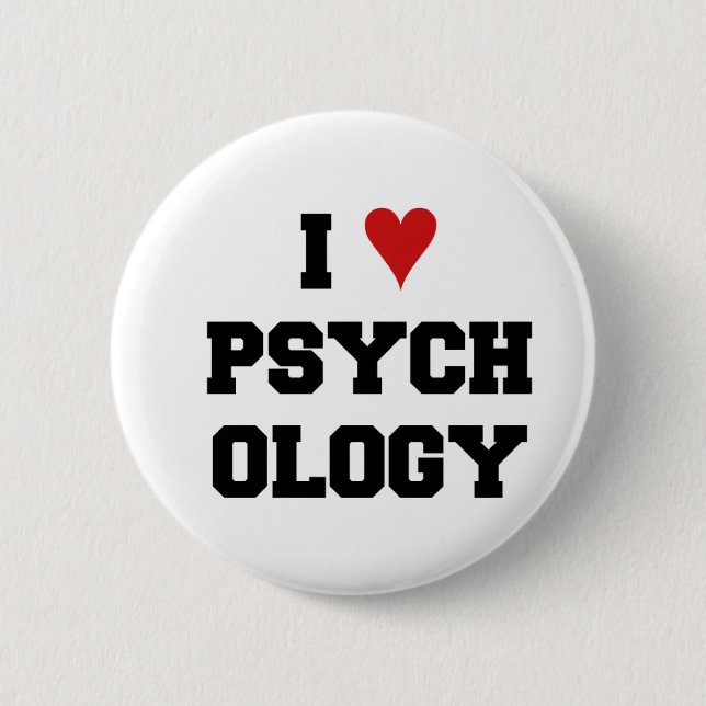 I ♥ PSYCHOLOGY BUTTON (Front)