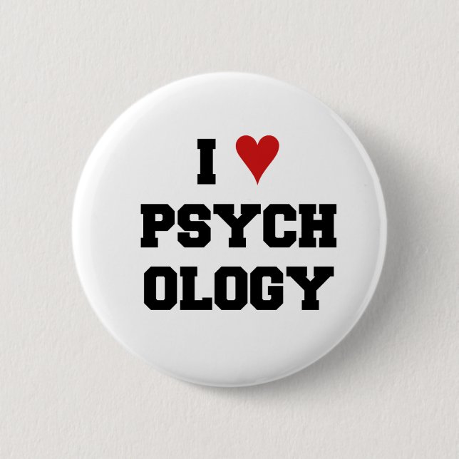 I ♥ PSYCHOLOGY PINBACK BUTTON (Front)