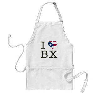 I Puerto Rican Heart the Bronx, New York Adult Apron