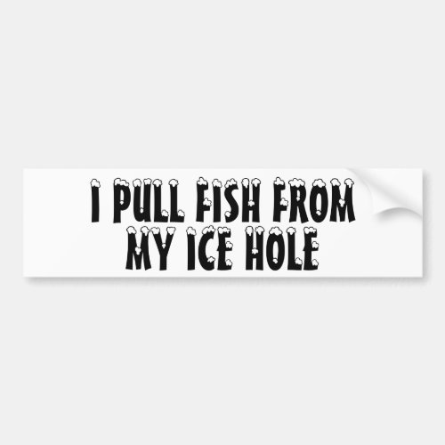 I Pull Fish From My Ice Hole Bumper Sticker