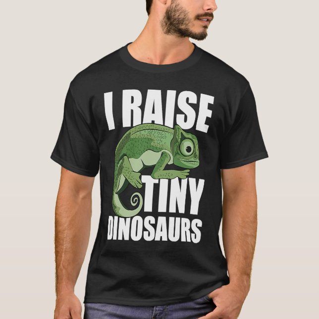 I pull up little dinosaurs  funny chameleon T-Shirt (Front)