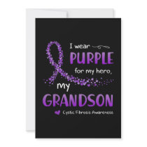 I Purple Grandson Cystic Fibrosis Awareness Invitation