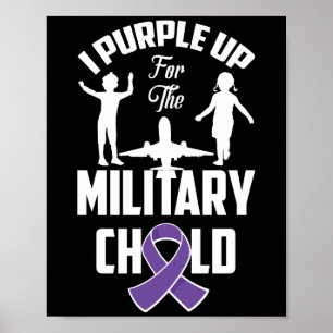 I Purple Up For The Military Children Month 2022 Poster