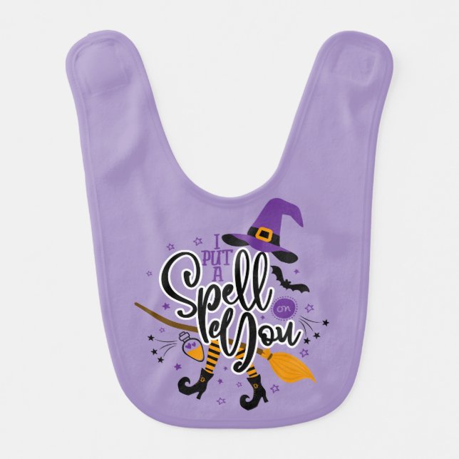 I Put A Spell On You Baby Bib (Front)