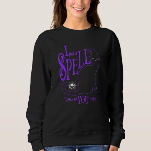 I Put A Spell On You Cute Cat In Witch Halloween H Sweatshirt