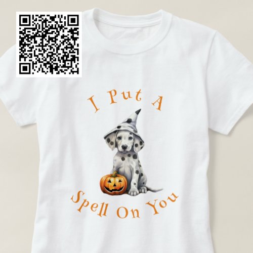 I Put A Spell On You Dalmatian Witch T_Shirt