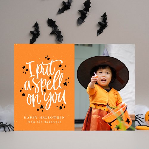I Put A Spell On You Halloween Photo Card