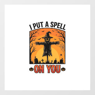 I Put a Spell on You Halloween Scarecrow Vector De Floor Decals