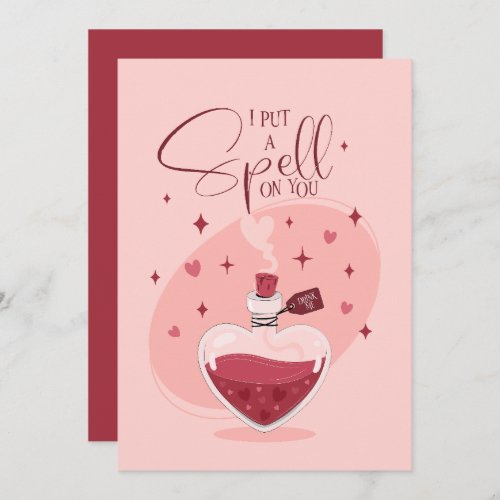 I Put A Spell On You Love Potion Valentine Holiday Card
