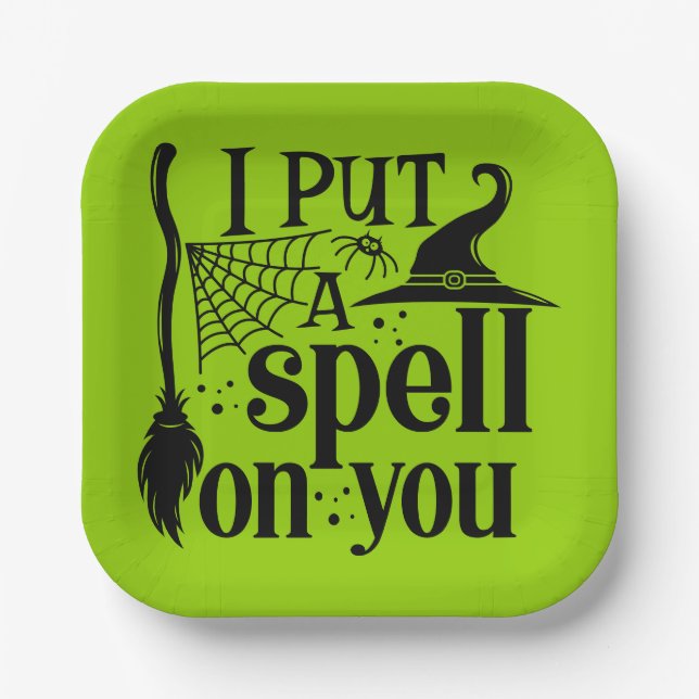 "I Put A Spell On You" Paper Plates (Front)