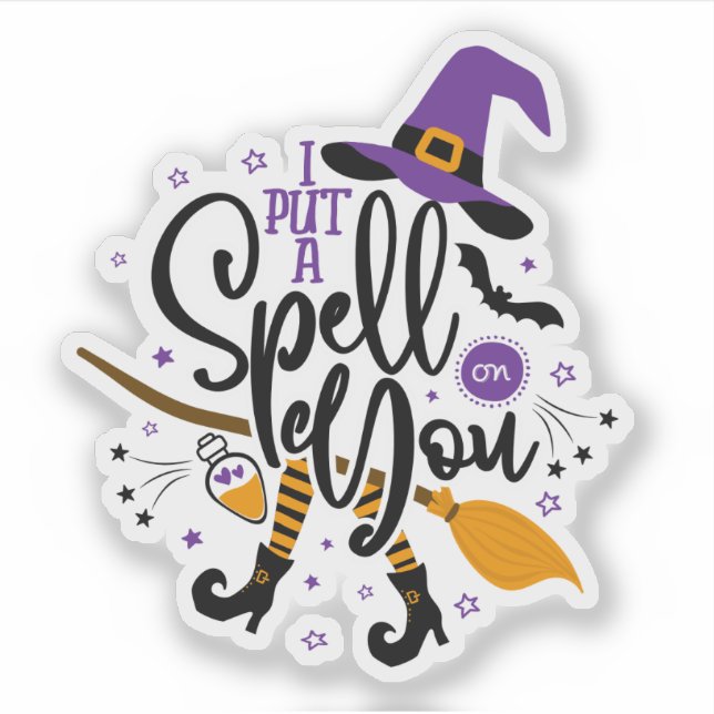 I Put A Spell On You Sticker (Front)