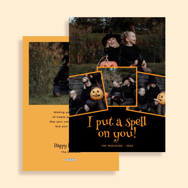 I Put A Spell Photo Halloween Holiday Card (Creator Uploaded)
