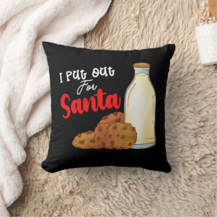 I Put Out For Santa Christmas Holiday Family Throw Pillow