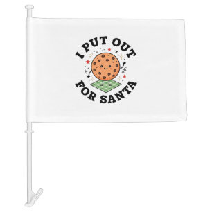 I Put Out For Santa Cookie Christmas Car Flag