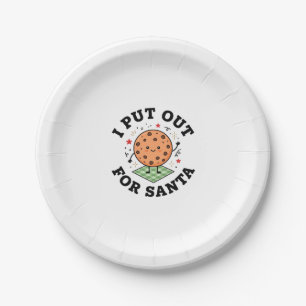 I Put Out For Santa Cookie Christmas Paper Plates
