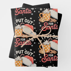 I Put Out For Santa Cookies Hot Cocoa Christmas Wrapping Paper Sheets