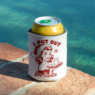 I Put Out For Santa Snarky Christmas Sarcastic Can Cooler