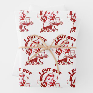 I Put Out For Santa Snarky Christmas Sarcastic Wrapping Paper Sheets