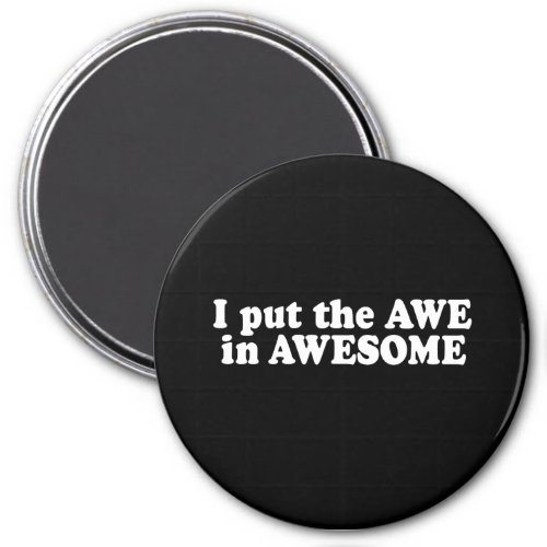 I PUT THE AWE IN AWESOME T_shirt Magnet